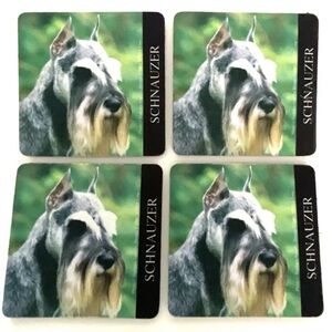 NEW Schnauzer Dog Coaster’s by XPRES Corp - Set Of 4 NWOT